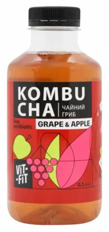 Напій Vit-Fit Kombucha Grape&Apple 0,5л
