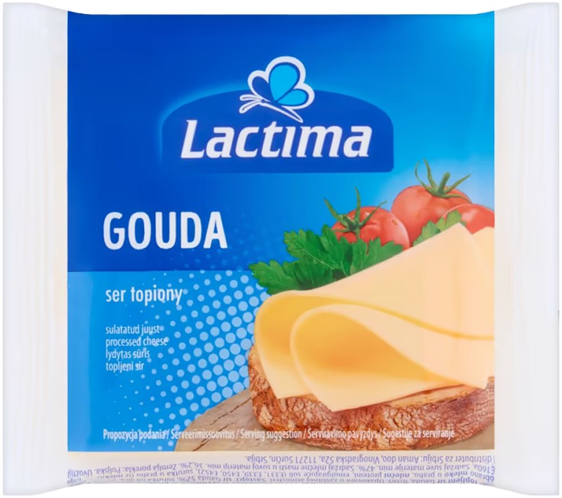 Сир плавлений Gouda скибочки Lactima 130г