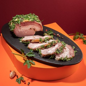 Подчеревина запеченная в пряностях