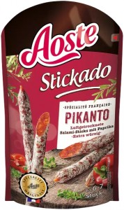 Колбаски Aoste сухие острые с копченым вкусом 70 г