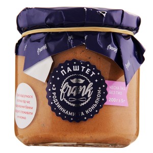 Паштет курячий з ізюмом та коньяком Frank 200 г
