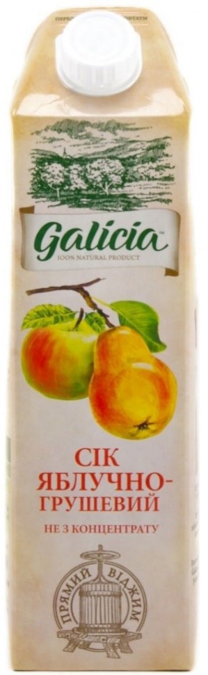 Сок Galicia Яблочно-грушевый 1л