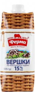 Сливки Ферма Отборные ультрапастеризованные 15% 505г