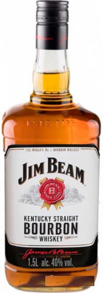 Виски бурбон Jim Beam White 40% 1,5л США