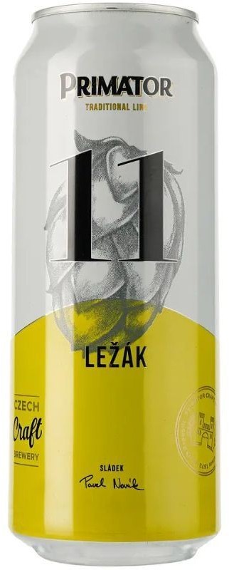 Пиво Primator Lezak 11 светлое фильтрованное 4,7% 0,5 л