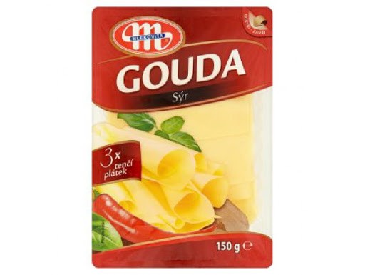 Сыр твердый нарезной Gauda Mlekovita 45% 150г