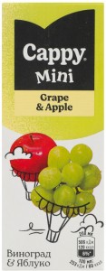 Нектар Cappy Mini Виноград-яблоко 200 мл