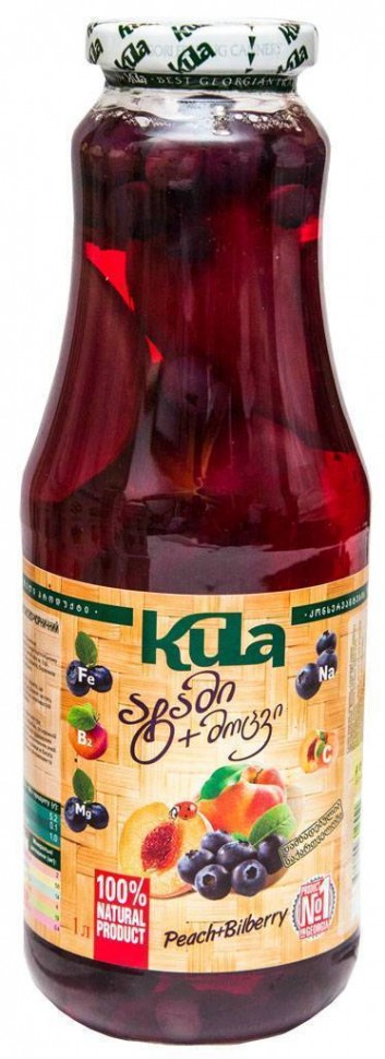 Компот Kula Персик и черника 1л