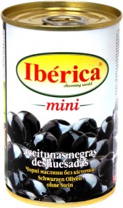 Маслины черные мини без косточки Iberica 300 г