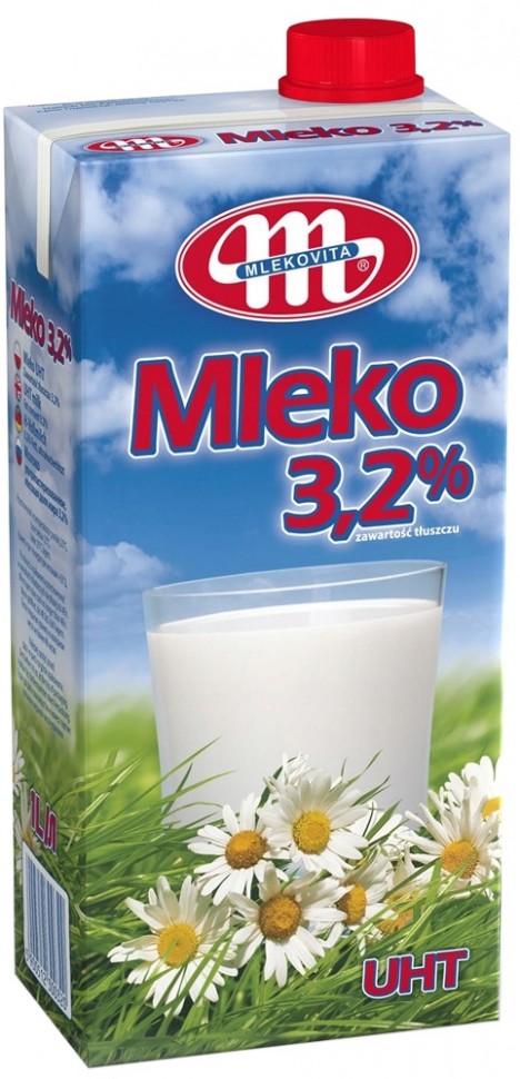 Молоко ультрапастеризованное Mlekovita 3,2% 1л