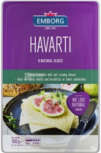 Сир Emborg Havarti нарізка 55% 150г
