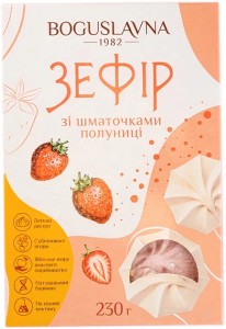 Зефир Богуславна с кусочками клубники 230 г