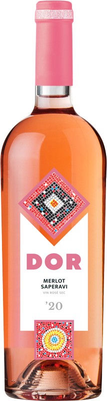 Вино Bostavan DOR Merlot&Saperavi розовое сухое 13% 0,75л