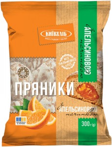 Пряники Київхліб Фруктовый сад с апельсиновой начинкой 300 г