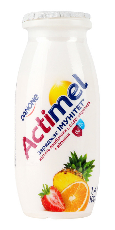 Продукт кисломолочний Actimel мультифруктовий 1.4% 100г