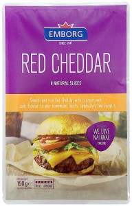Сир Emborg Red Cheddar нарізка 50% 150 г