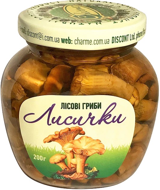 Грибы лисички Шарм консервированные 200 г