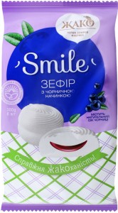 Зефир Жако Smile с черничной начинкой 300г