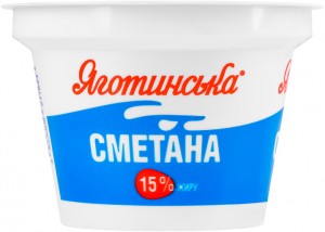 Сметана Яготинська 15% 180г
