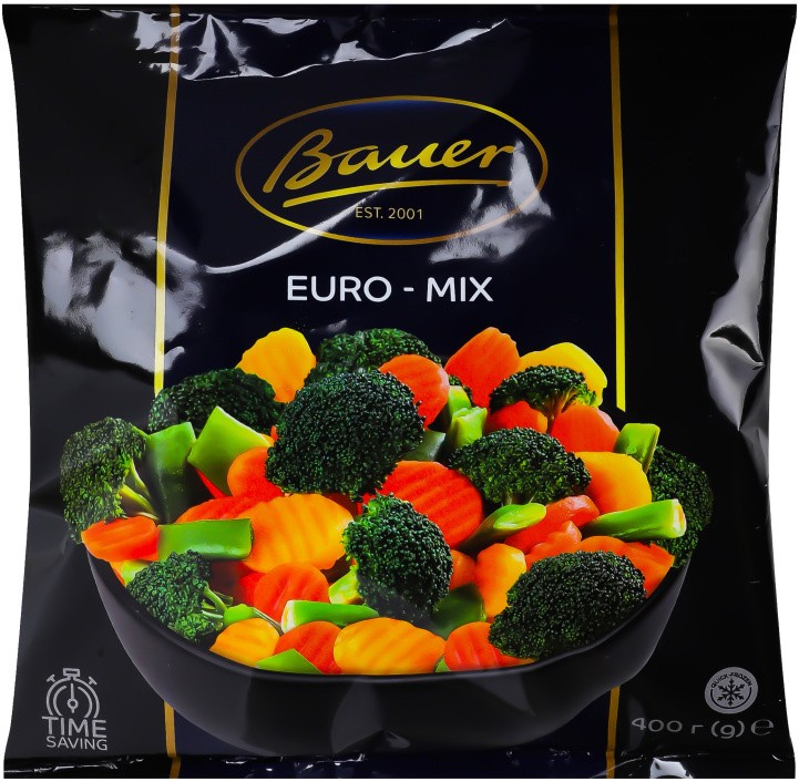Суміш овочева Bauer Євро-Мікс швидкозаморожена 400г