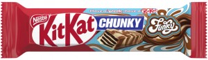 Вафлі Kit Kat Chunky Funky вкриті молочним шоколадом та білою глазур'ю з какао 40г