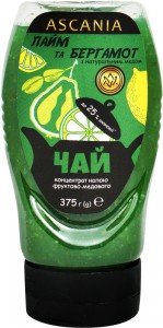 Концентрат напитка Ascania Чай Лайм и бергамот с натуральным медом 390г