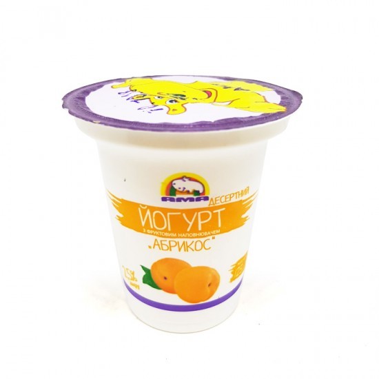 Йогурт десертний Абрикос ТМ Ама 2,5% 0,125 стакан