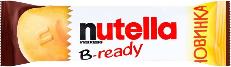Батончик вафельный Nutella B-Ready с начинкой из ореховой пасты с какао и вафельных шариков 22 г