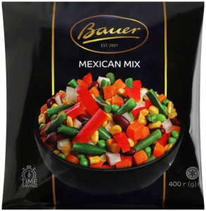 Суміш овочева Bauer Mexican mix швидкозаморожена 400г
