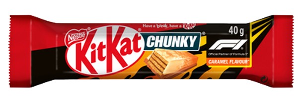 Вафлі Kit Kat Chunky вкриті глазур'ю зі смаком карамелі та молочним шоколадом 40г