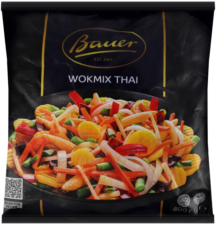 Суміш овочева Bauer Wokmix Thai швидкозаморожена 400г