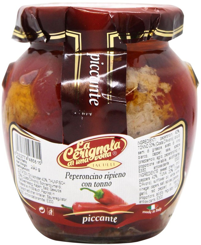 Перець La Cerignola фарширований тунцем в олії 314мл
