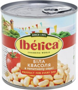Фасоль Iberica белая в томатном соусе 400 г