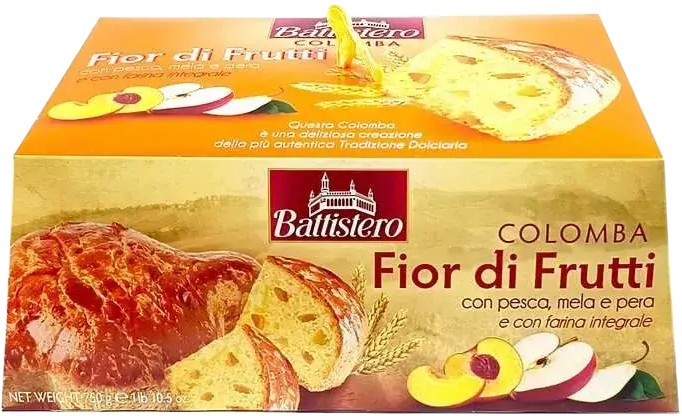 Кекс Battistero Colomba с цукатами из груши, яблока и персика  750 г