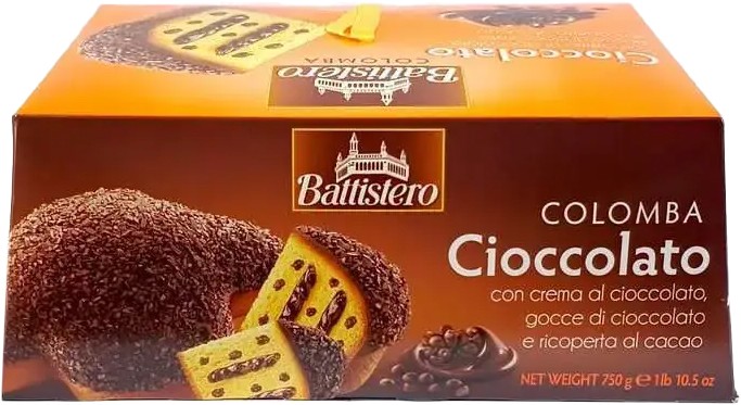 Кекс Battistero Colomba з шоколадним кремом та шоколадними крихтами 750 г 