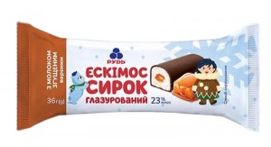 Сырок глазированный Рудь Эскимос с молоком сгущенным вареным 36г