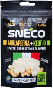 Сыр сушеный микс snEco Моцарелла+Кешью 20 г