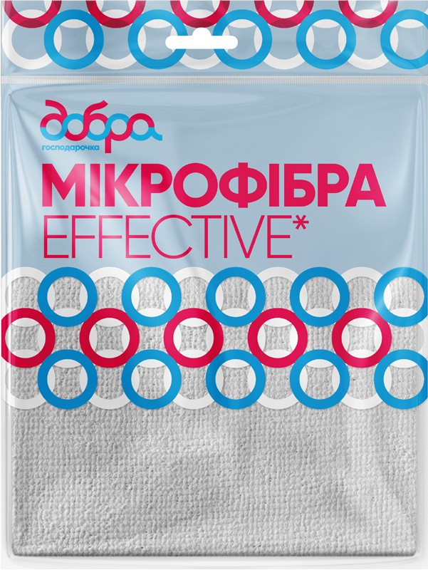 Серветка Добра господарочка з мікрофібри Effective 30х30 см 1 шт  