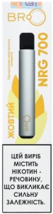 Одноразова електронна цигарка BRO ENERGY 700 Жовтий 2 мл 