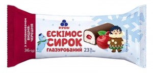 Сирок глазурований Рудь Ескімос з наповнювачем вишня-черешня 36г