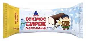 Сирок глазурований Рудь Ескімос зі смаком ванілі 36 г