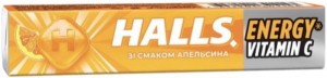 Конфеты Halls со вкусом апельсина с витамином С 25.2 г