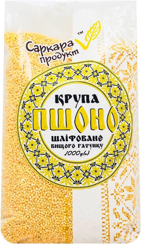 Крупа пшоно шліфоване Саркара продукт 1 кг 