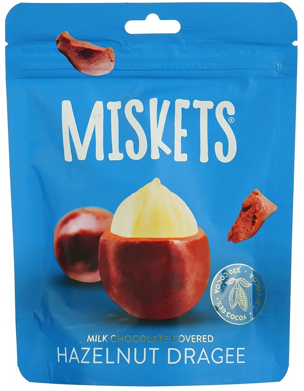 Драже Miskets с фундуком в молочном шоколаде 70 г