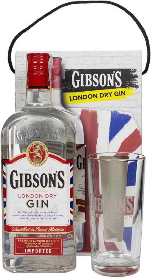 Джин Gibson's London Dry + келих 37.5% 0.7 л