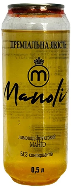 Лимонад натуральный Manoli Манго 0,5 л