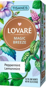 Чай Lovare Magic Breeze з листя м'яти перцевої та мя'ти лимонної 24х1,3 г 