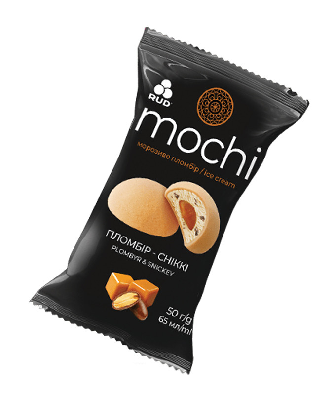 Морозиво Rud Mochi Пломбір-сніккі 50г