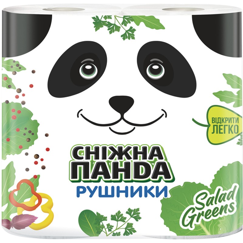 Бумажные полотенца Snow Panda 2 слоя 110 отрывов 2 рулона