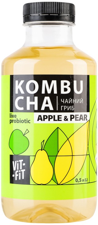 Напій Vit-Fit Kombucha Apple&Pear 0.5 л